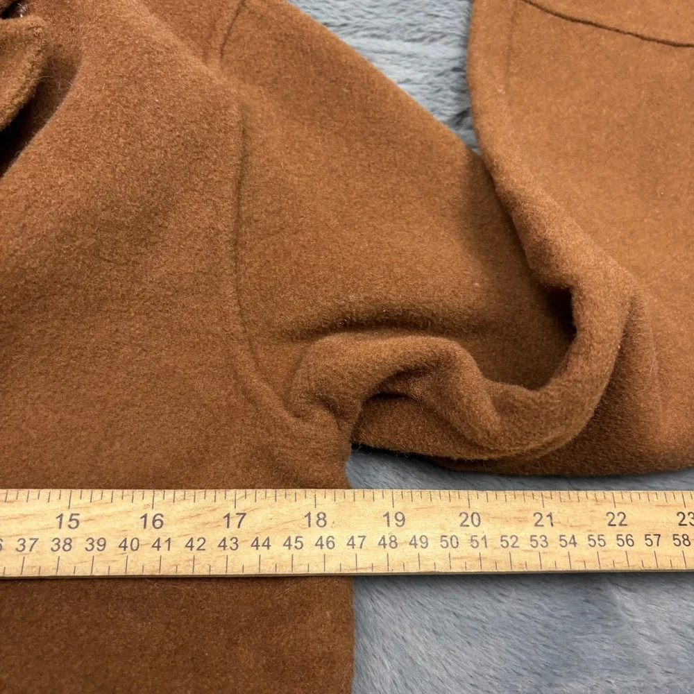 Zara Kids Wool Blend Single Button Coat Brown Tobacco Size 13-14 164cm